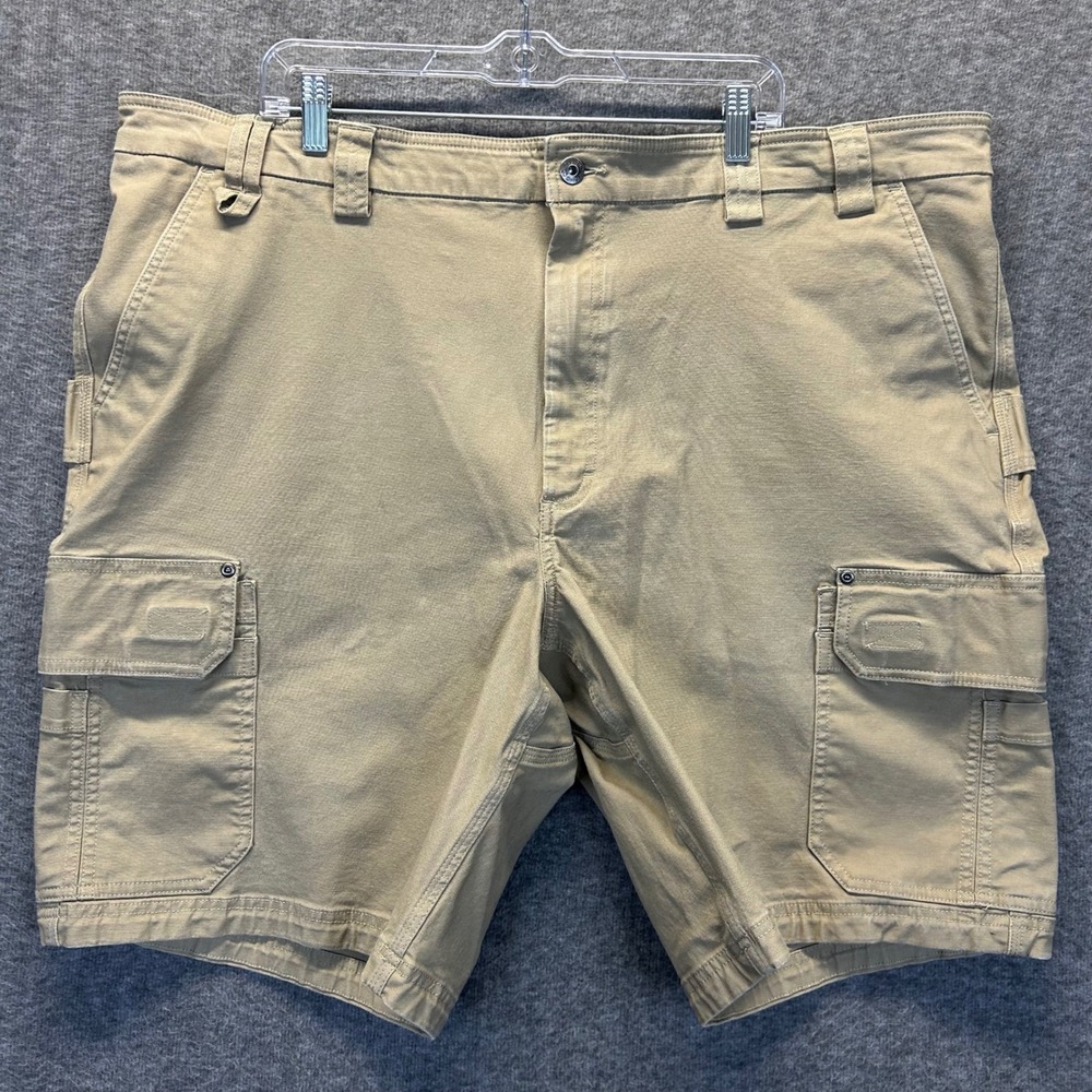 Duluth Trading Co Flex Fire Hose Cargo Shorts Mens 48 Khaki Tan Tactical Work